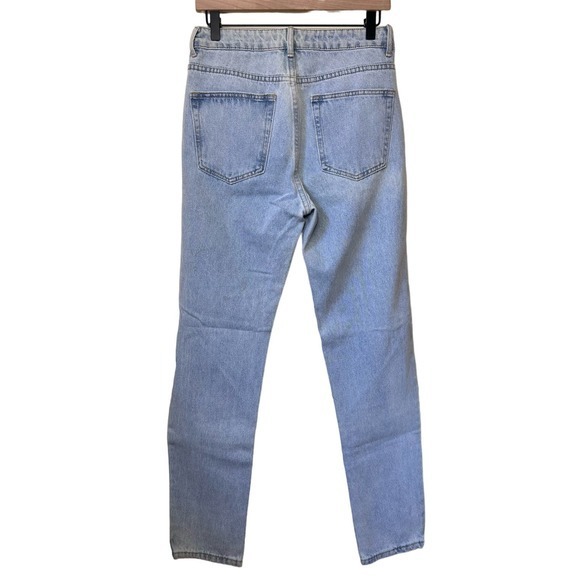 Adika Davis Straight Leg Distressed Jeans Size Medium Light Wash - Picture 2 of 13
